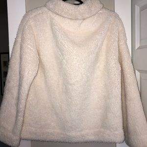 Soft Cowl Neck Sherpa Sweater
